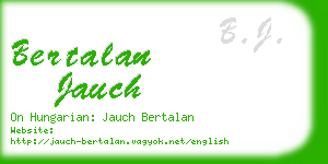 bertalan jauch business card